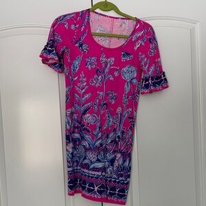 Lilly Pulitzer Pink and Blue Floral Dress